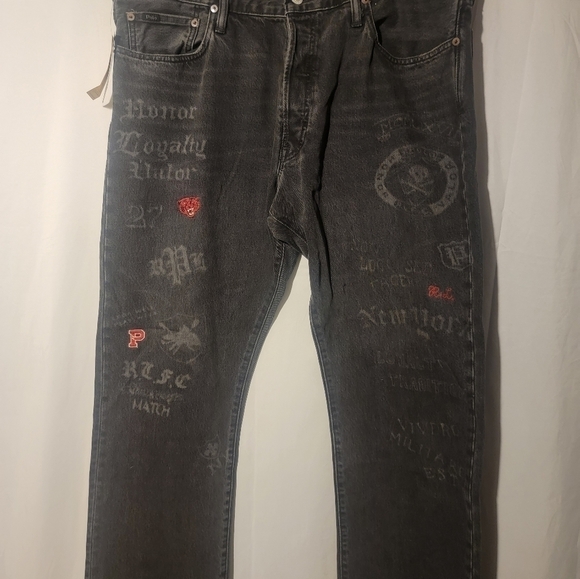 Polo Ralph Lauren Other - Polo Ralph Lauren RL Tigers Varsity P Graffiti Classic Fit Jeans 38 x 32